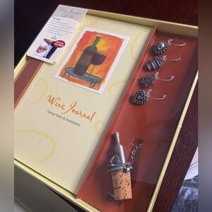 Wine Journal Gift Set with Pewter Accents